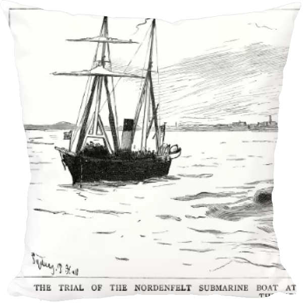 NORDENFELT SUBMARINE, 1885. Trial of a submarine developed by Thorsten Nordenfelt
