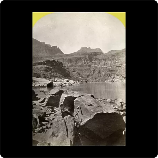 GRAND CANYON, 1872. A view of the head of the Grand Canyon in Arizona. Stereograph
