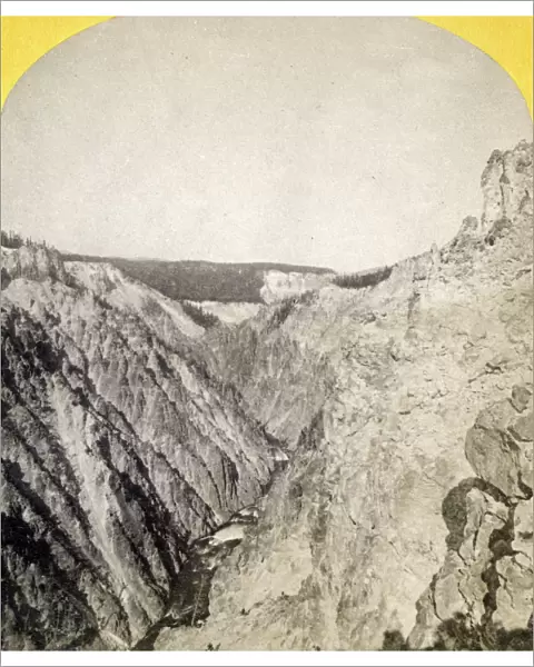 YELLOWSTONE: CANYON, 1871. A view of the Grand Canyon of the Yellowstone River, Wyoming