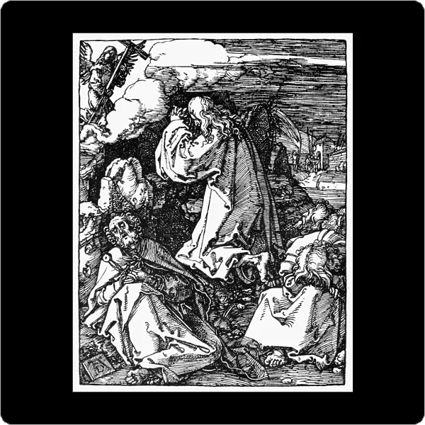 THE AGONY IN THE GARDEN. Woodcut, c1511, by Albrecht Durer