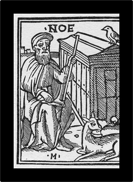 NOAH. Noah and the Ark. Woodcut from Giacomo Filippo Forestis Supplementum Chronicarum