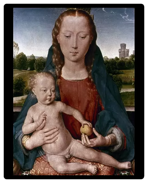 MADONNA & CHILD. The Virgin and Child. Oil on oak by Hans Memling