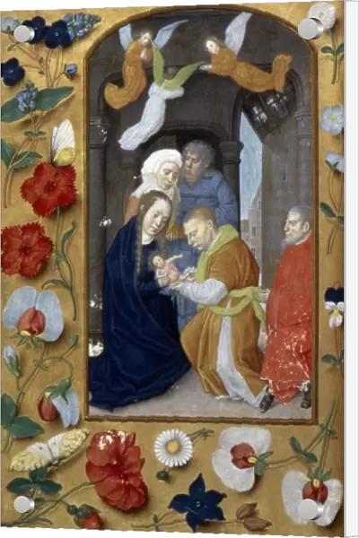 CIRCUMCISION OF CHRIST. The Circumcision. Illumination from a Flemish Book of Hours