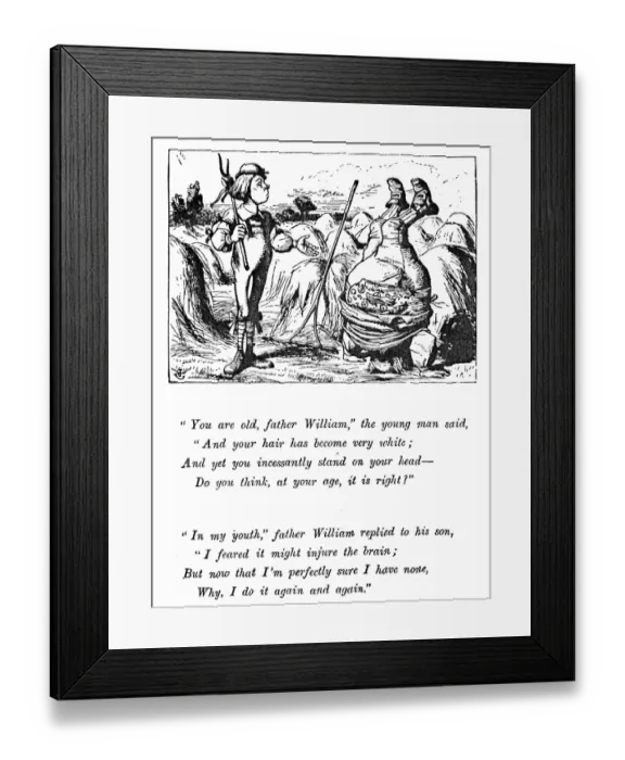 Framed Print : Print of Carroll's Alice, 1865 Framed Print : Print of Carroll's Alice, 1865