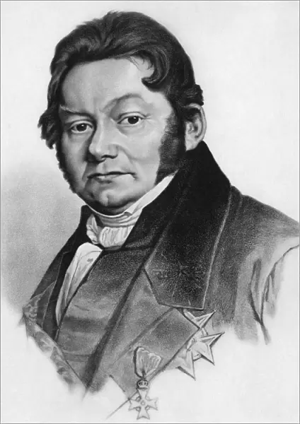 BARON JONS JAKOB BERZELIUS (1779-1848). Swedish chemist. Lithograph, 19th century