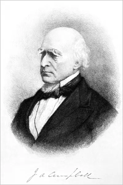JOHN A. CAMPBELL (1811-1889). American jurist. Etching, 1889, by Max Rosenthal