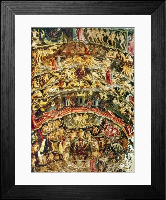 Framed Print : Print of Dante led through Hell Framed Print : Print of Dante led through Hell