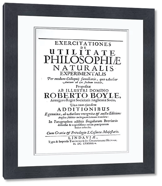 ROBERT BOYLE (1627-1691). English chemist and physicist