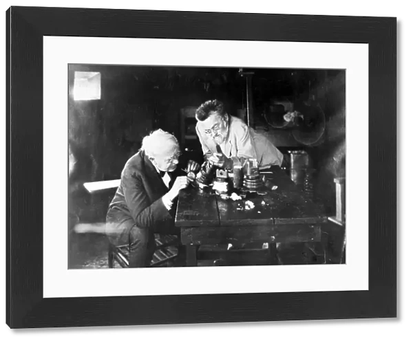 EDISON & STEINMETZ, 1922. American inventor, Thomas Alva Edison (1847-1931)