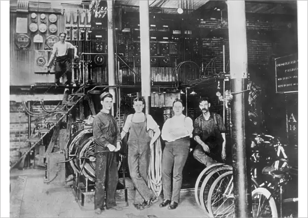 HENRY FORD (1863-1947). American automobile manufacturer, at top left, in the Edison