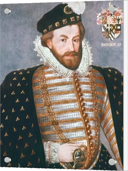 SIR CHRISTOPHER HATTON (1540-1591). Lord Chancellor and a favorite of Queen Elizabeth I