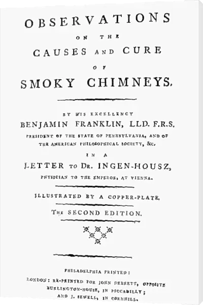 FRANKLIN: SMOKY CHIMNEYS. Observations on the Causes and Cure of Smoky Chimneys