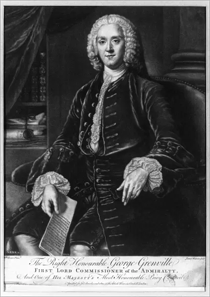 GEORGE GRENVILLE (1712-1770). English statesman. Print after a painting, 18th century