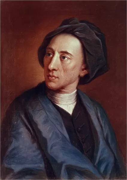 ALEXANDER POPE (1688-1744). English poet. Pastel by William Hoare, c1739