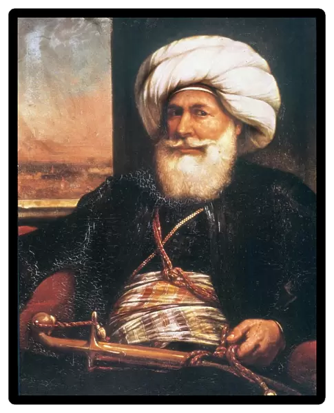 MEHEMET ALI (1769-1849). Pasha of Egypt. Oil on canvas, 1841, by Louis-Charles-Auguste Couder
