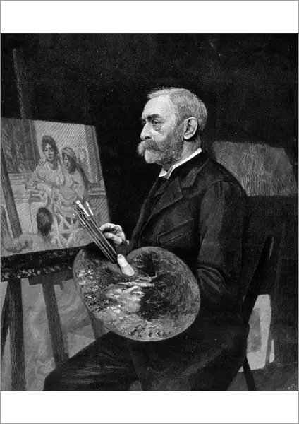 EDWARD JOHN POYNTER (1836-1919). English painter. Engraving, 1896