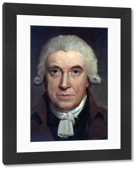 JAMES WATT (1736-1819). Scottish mechanical engineer and inventor. Oil on panel by Henry Howard