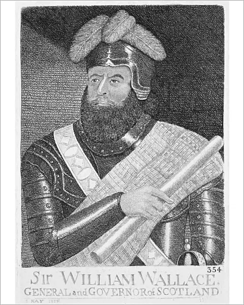 SIR WILLIAM WALLACE (1272?-1305). Scottish patriot of Welsh extraction. Etching
