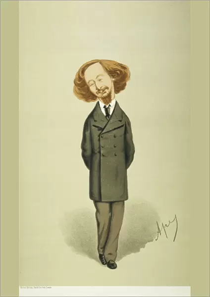ALGERNON C. SWINBURNE (1837-1909). English poet: English caricature lithograph
