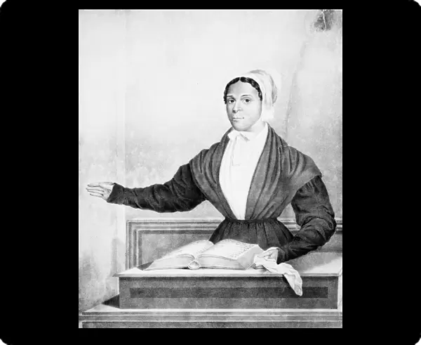 JULIANN JANE TILLMAN, 1844. Black minister speaking at the African Methodist Episcopal