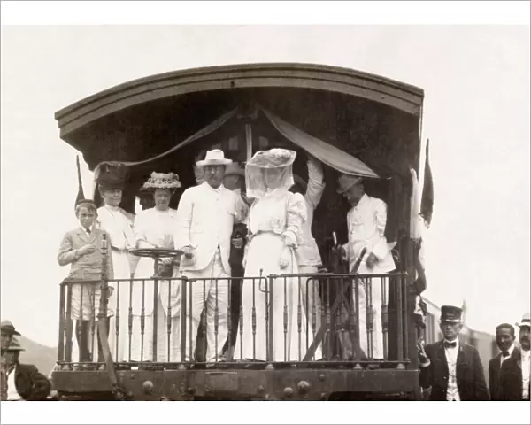 PANAMA: ROOSEVELT, c1906. President Theodore Roosevelt, with his wife Edith and others