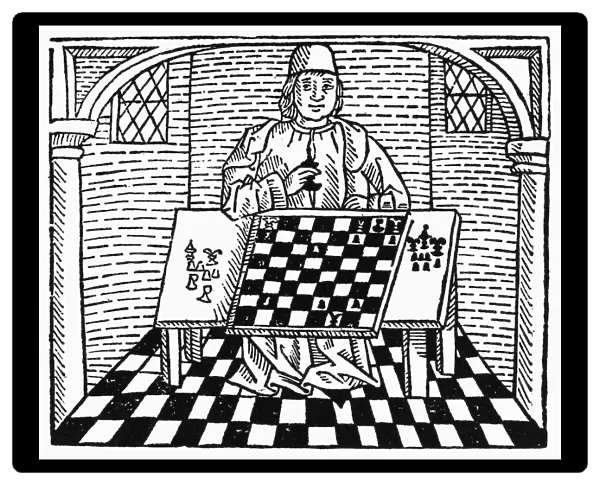 CESSOLIS: CHESS, c1483. Woodcut from Jacobus de Cessolis Game of Chesse, printed
