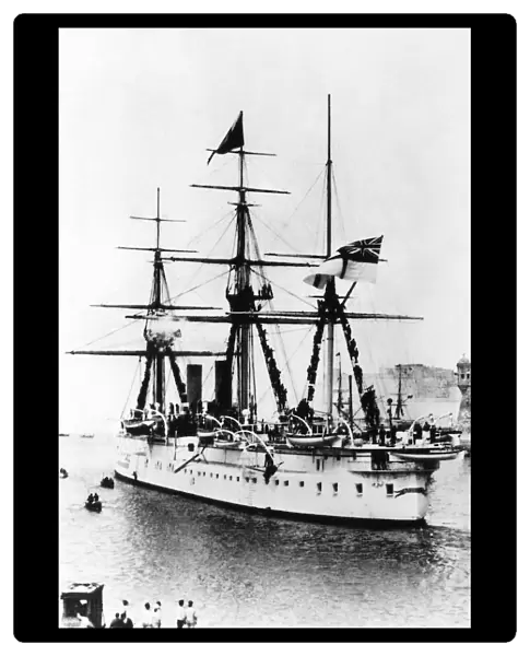 SHIPS: HMS ALEXANDRIA. HMS Alexandria, launched in 1875 and was scrapped in 1908