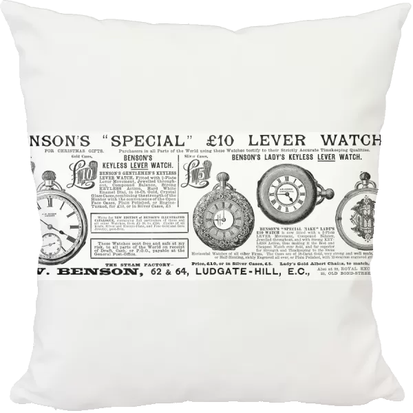 POCKET WATCHES, 1888. Advertisement for pocket watches, English, 1888
