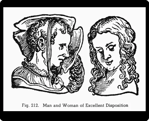 PHYSIOGNOMY, c1533. Man and woman of excellent disposition