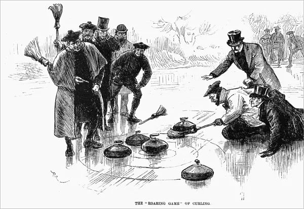 CALEDONIAN GAMES, 1890. The Roaring Game of Curling at the International Caledonian Games