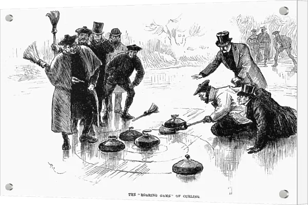 CALEDONIAN GAMES, 1890. The Roaring Game of Curling at the International Caledonian Games
