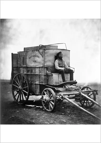 PHOTOGRAPHY: CRIMEAN WAR. Roger Fentons photographic darkroom on wheels which