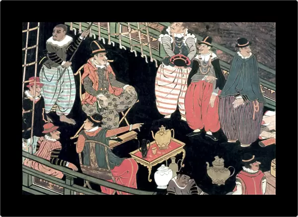PORTUGUESE MERCHANTS awaiting the arrival of Japanese officials aboard their ship