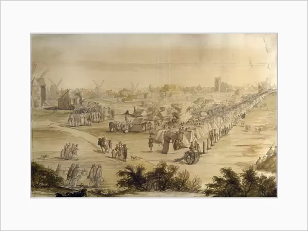 FRANCE: CALAIS, 1756. View of the Camp of Calais in 1756