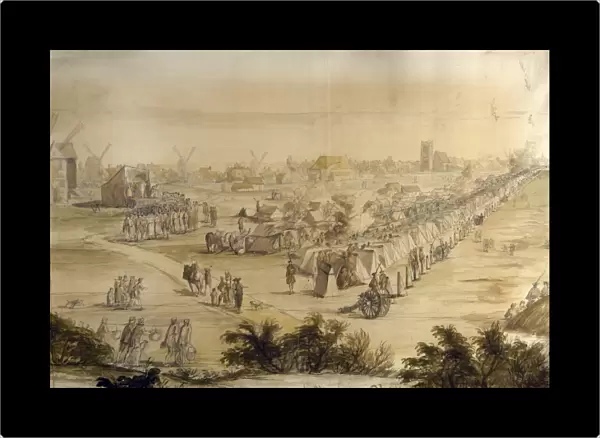 FRANCE: CALAIS, 1756. View of the Camp of Calais in 1756