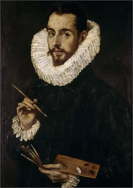 EL GRECO: PORTRAIT. Jorge Manuel Theotocopuli, El Grecos illegitimate son. Oil on canvas