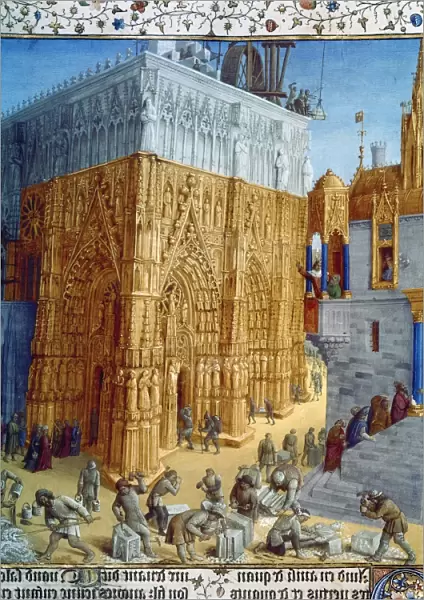 TEMPLE OF JERUSALEM. Building the Temple of Jerusalem under King Solomon, 10th century B