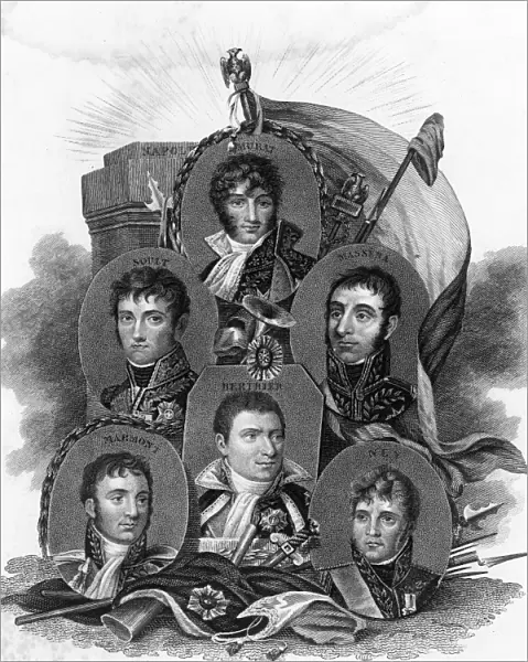 FRENCH MARSHALLS. Napoleons marshalls: Joachim Murat, Andre Massena, Michel Ney