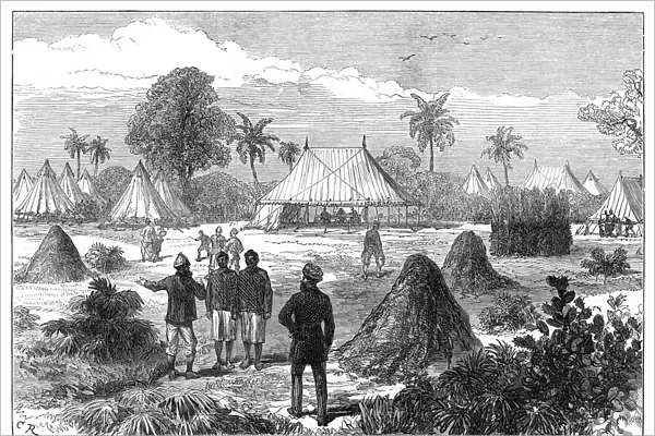 GHANA: ADDAH, 1874. Headquarters of British Captain John Hawler Glover at Addah