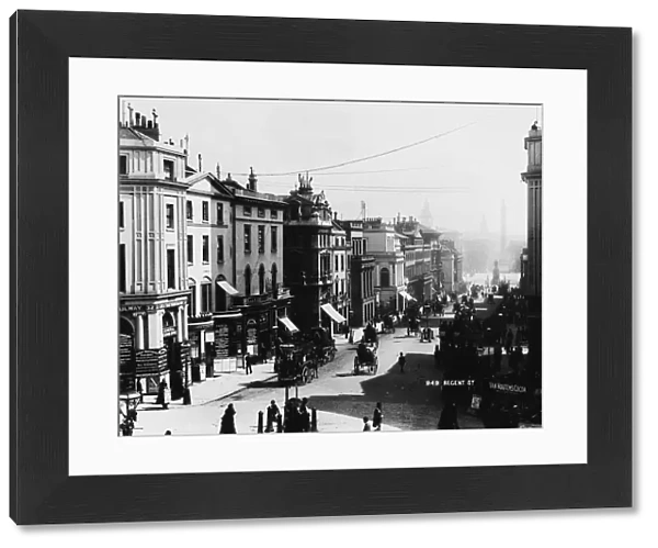 LONDON: REGENT STREET. View of Lower Regent Street, London, England. Photographed c1900