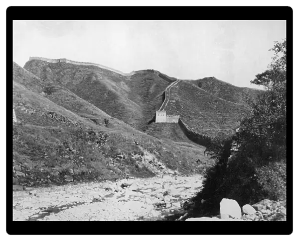 GREAT WALL OF CHINA, c1880. A view of the Great Wall of China. Photographed by Thomas Child