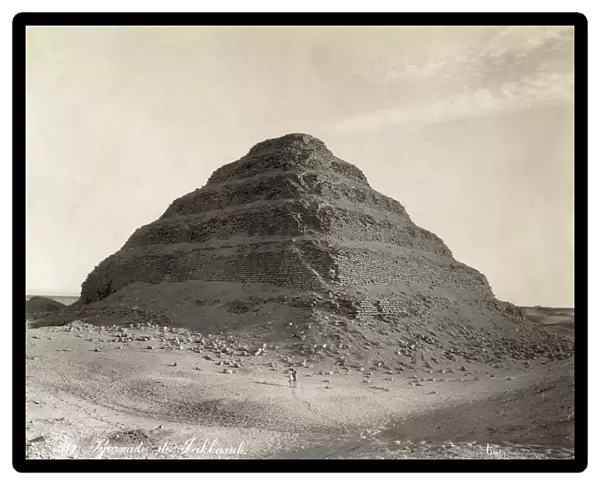 EGYPT: STEP PYRAMID. The step pyramid of King Zoser, near Saqqara, Egypt. Photograph