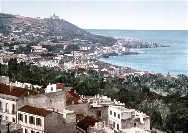 ALGERIA: ALGIERS, c1899. View of the Bab el-Oued neighborhood from the Casbah in Algiers, Algeria
