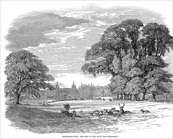 CHARLECOTE PARK, 1847. View of Charlecote Park near Stratford-on-Avon, England