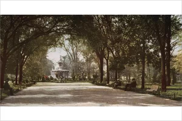 GEORGIA: SAVANNAH, c1901. Forsyth Park in Savannah, Georgia. Photochrome, c1901
