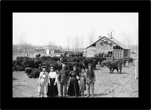 NEBRASKA: SETTLERS, 1901. Mose Smith and his family on their ranch near Anselmo