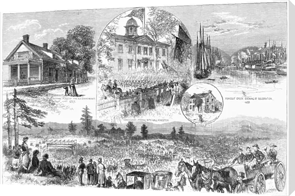 NEW YORK: CENTENNIAL, 1877. Scenes of celebrations held in Kingston, New York on 30 July 1877