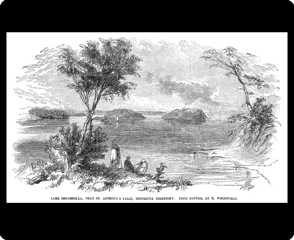LAKE MINNETONKA, 1857. View of Lake Minnetonka, near Saint Anthony Falls, in the