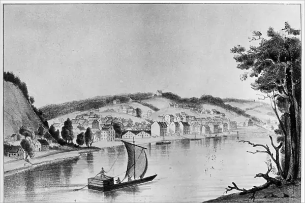 HANNIBAL, MISSOURI, 1848. Lithograph, German, 1848, after a painting by Henry Lewis