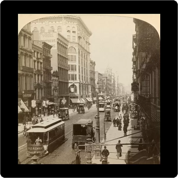NEW YORK: BROADWAY, 1894. Broadway, from the Metropolitan Hotel, New York City